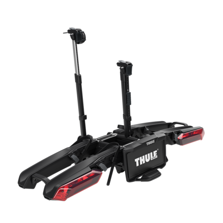 Epos 2 With Lights Hitch Mounted Bike Carrier - Black/Silver