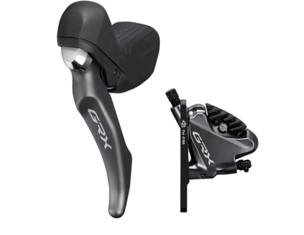 Shimano GRX BL-RX810/BR-RX810 Disc Brake and Lever - Front, Hydraulic, Flat Mount, Finned Resin Pads, Black
