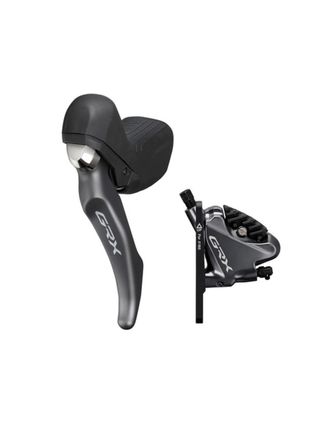 Shimano GRX BL-RX810/BR-RX810 Disc Brake and Lever - Front, Hydraulic, Flat Mount, Finned Resin Pads, Black