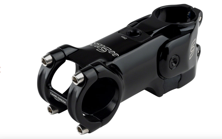 Cane Creek Cane Creek eeSilk Stem - 80mm, 31.8mm, -6, 1 1/8", Alloy, Black, w/o Comp Switch