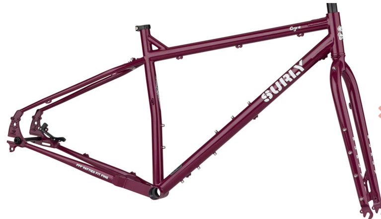 Surly Surly Ogre Frameset - 29", Steel, Fermented Plum, Medium
