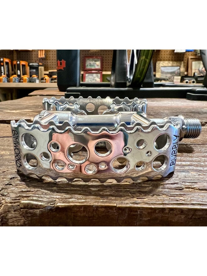 SimWorks by MKS Tiny Bubbly Pedals, Polished - Journeyman's