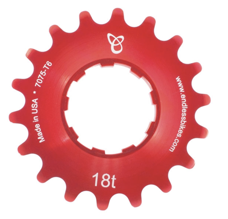 Endless Bike Kick Ass Cog, 18t - Red Ano
