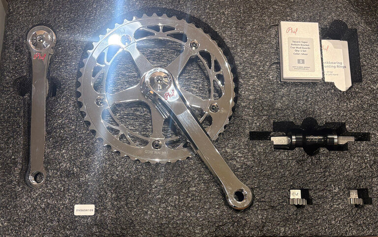 Phil Wood 165mm Track Crank Gruppo -Silver-46T 108mm