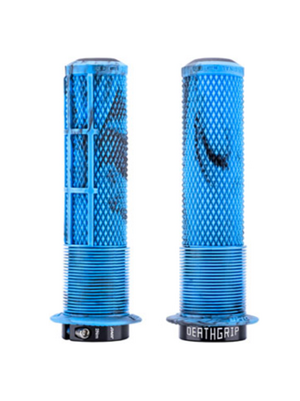 DMR DeathGrip 2 Flanged Grips - Thin, Lock-On, Blue Mable