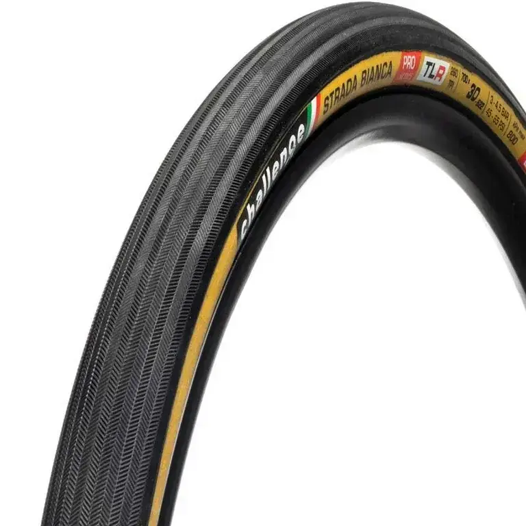 Challenge Strada Pro Tire - 700 x 30, Clincher, Folding, Black/Tan, Handmade