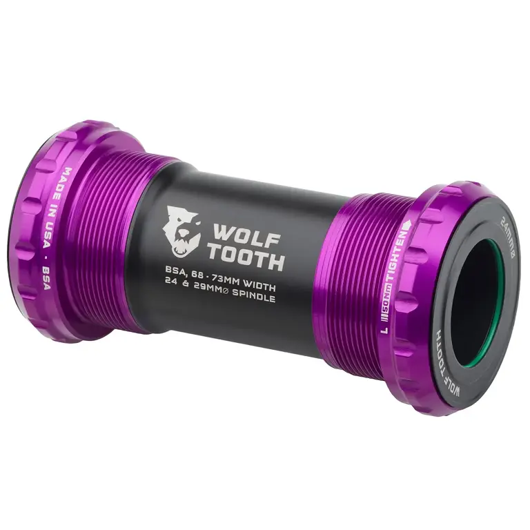 Wolf Tooth Wolf Tooth Bottom Bracket BSA 24mm for Shimano UV PURPLE