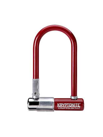 Kryptonite Kryptonite, Red Kryptolok Mini-7 (DD), U-Lock, Key, 83x178mm, 3.25''x7'', Thickness in mm: 13mm