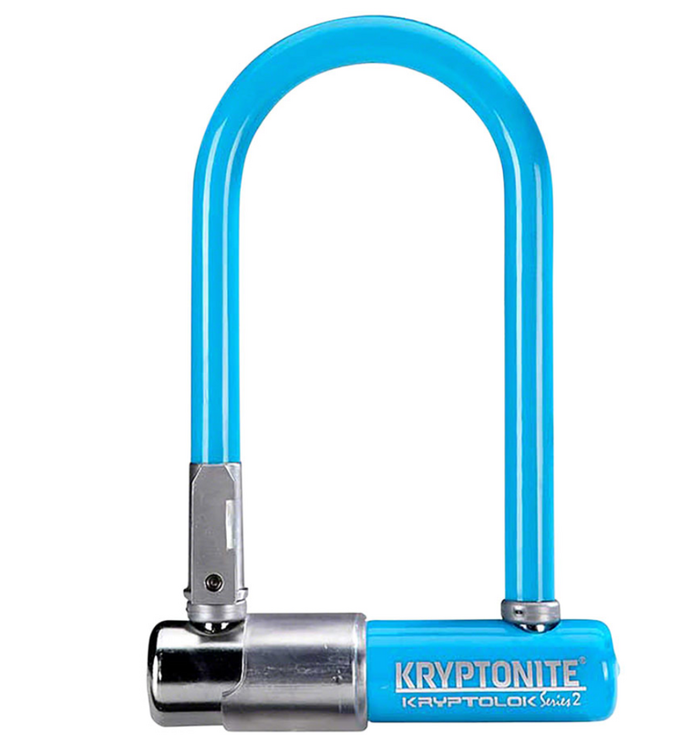 Kryptonite Kryptonite, Blue Kryptolok Mini-7 (DD), U-Lock, Key, 83x178mm, 3.25''x7'', Thickness in mm: 13mm