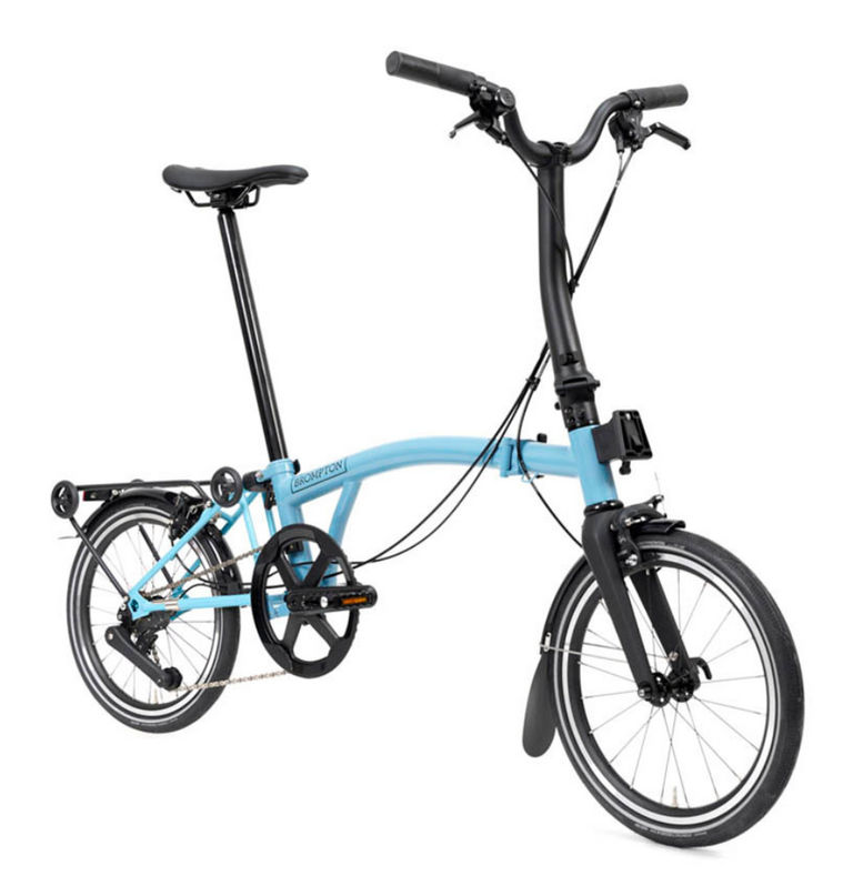 Brompton Brompton P Line with Roller Rack - 12-speed-MID- Cloud Metallic