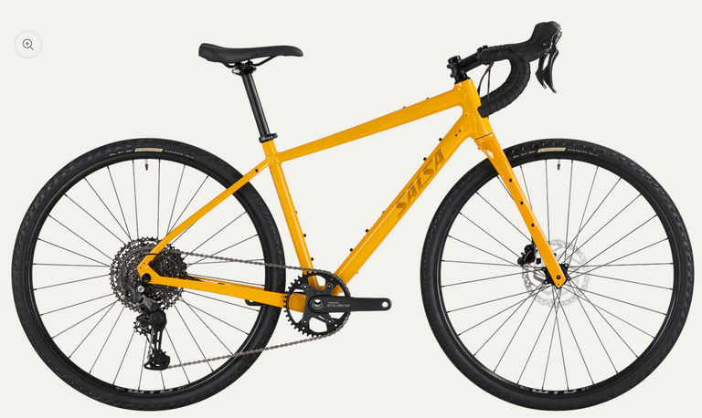 Salsa Salsa Journeyer Drop Bar Cues 1x11 Bike - 700c, Aluminum, Mustard, 57cm
