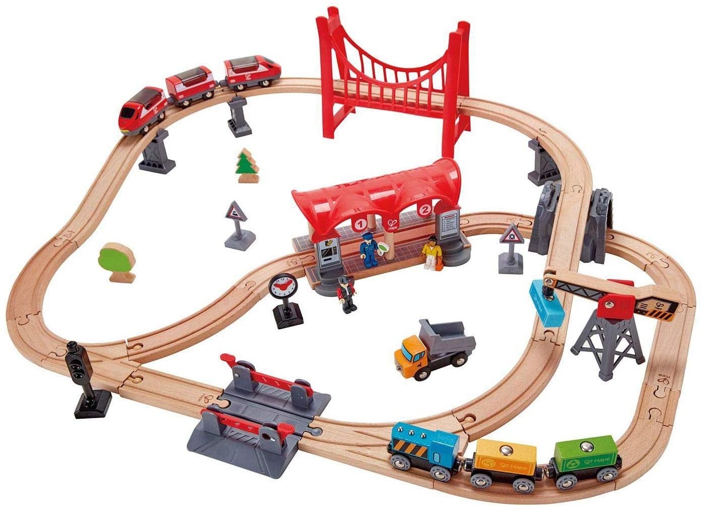 hape crossing and crane set