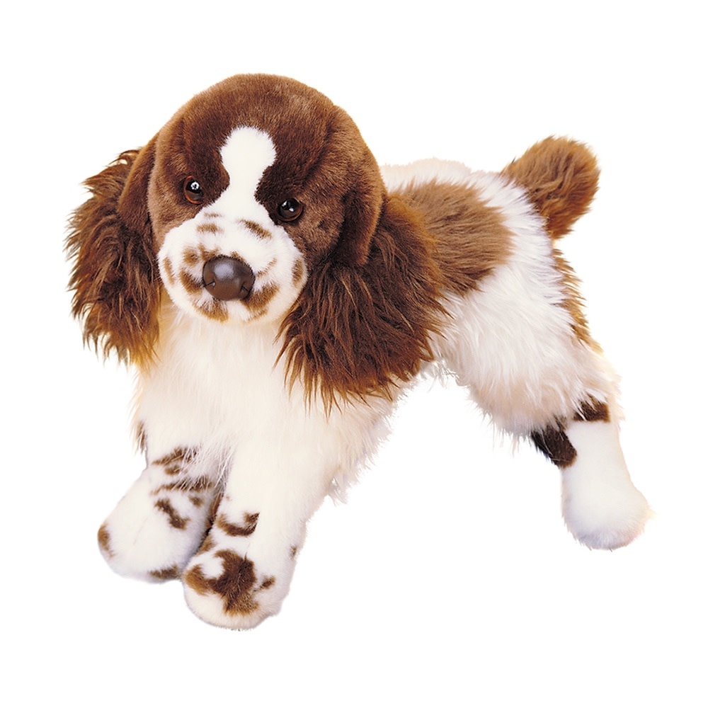 black and white springer spaniel stuffed animal