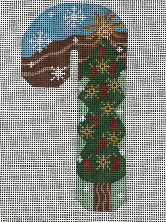 CH593 Chili Pepper Tree Candy Cane