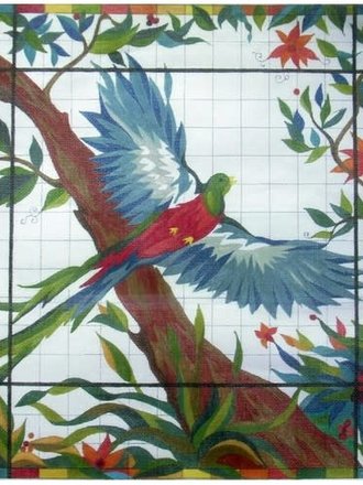 Peter Ashe PAN21 Quetzal Bird Stained Glass