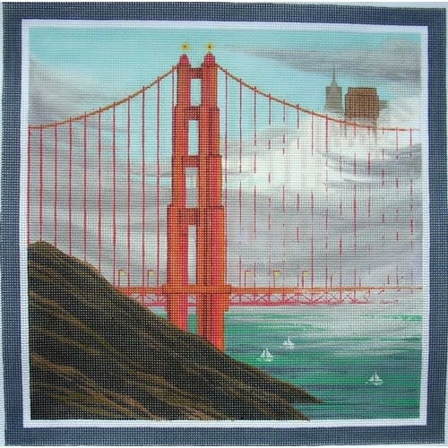 PASF25 Foggy Bridge Twisted Stitches Needlepoint, LLC