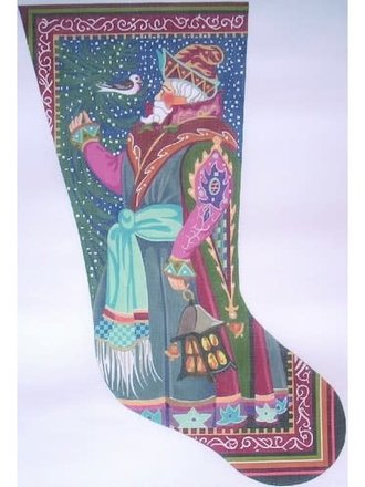 Peter Ashe PAST01 St Nick & Bird Stocking