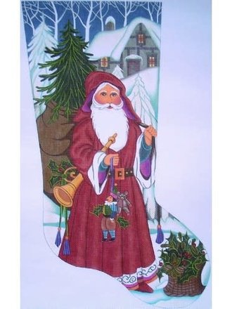 Peter Ashe PAST13 Santa and Basket of Holly