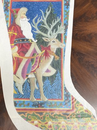 Peter Ashe PAST20A Santa on Beige Deer