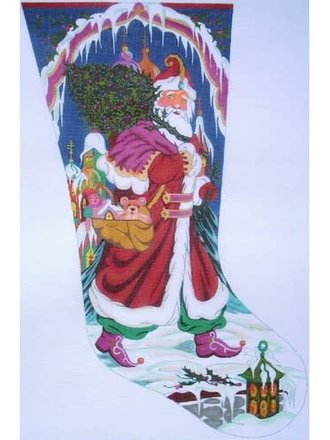 Peter Ashe PAST09 Father Christmas & Holly Tree