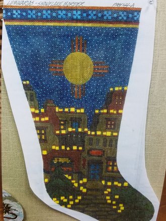 Peter Ashe PAST44A Luminarias Stocking w/o Chili Wreath