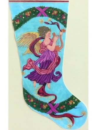 Peter Ashe PAST56 Della Robbia Angel w/Wreath Stocking