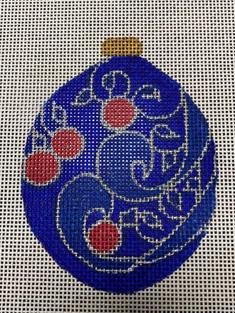 R670 Blue/Gold Ornament w/Red
