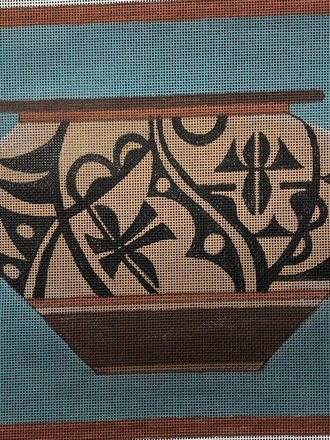 Peter Ashe PASW32T Acoma Vessel Turquoise Background