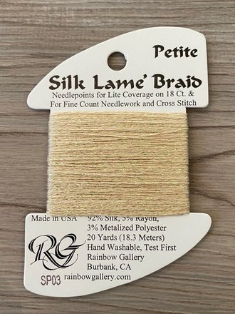 Rainbow Gallery Petite Silk Lame’ Braid SP184-SP300