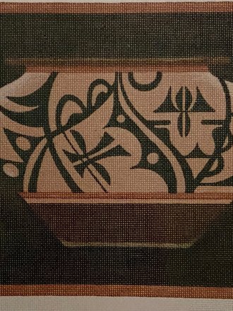 Peter Ashe PASW32B Acoma Vessel Black Background