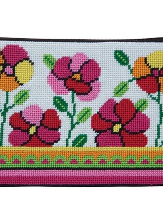 Alice Peterson SZ600 Pink & Orange Poppies Purse Kit