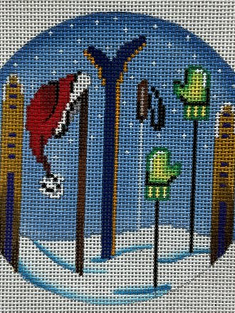 40009 Skis, hats, gloves ornament