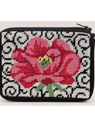 Alice Peterson SZ175 Poppy on Scrolls Coin Purse Kit