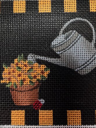 MCH20 Orange flowers w/watering can