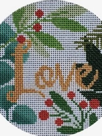 LL09W Love Ornament White/Gold