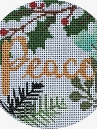 LL08W Peace Ornament White/Gold