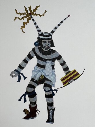 Peter Ashe PATS07 Tewa Clown Kachina