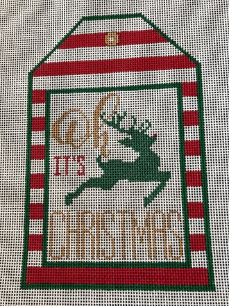 XO197V Gift Tag - Oh Deer, It's Christmas