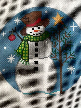 The Meredith Collection XO186C Snowman w/Tree  Ornament