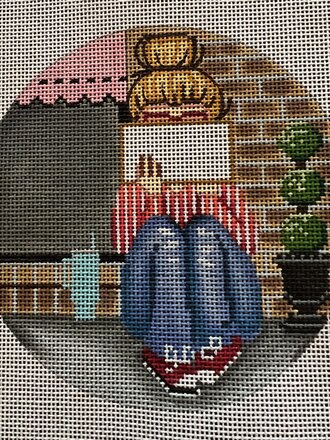 GS205 LNS Stitching Girl Ornament