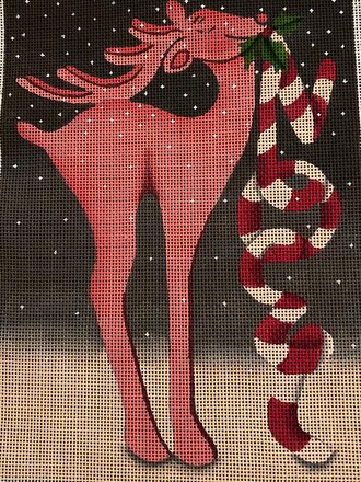 PL02 Pink Deer w/Noel Ribbon