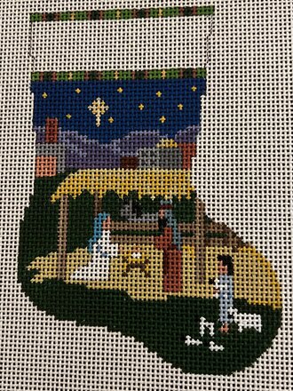 Susan Roberts 5413 Nativity Stable Mini Stocking