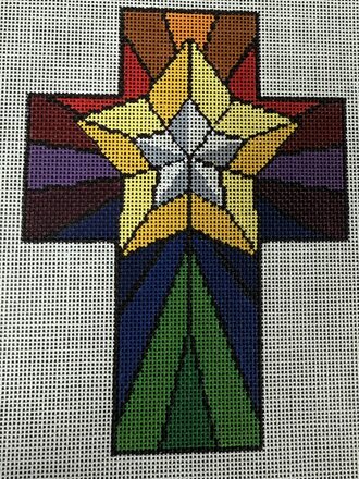 Susan Roberts M5288 Stained Glass Star Cross