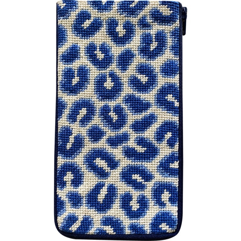 SZ3014 Navy Leopard Eyeglass Case