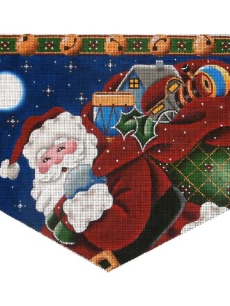 Rebecca Wood Designs 1461 Santa's Toys Stocking Cuff