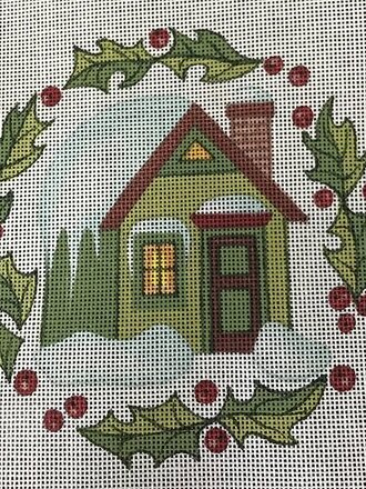 Peter Ashe PAX55 Christmas House in Wreath