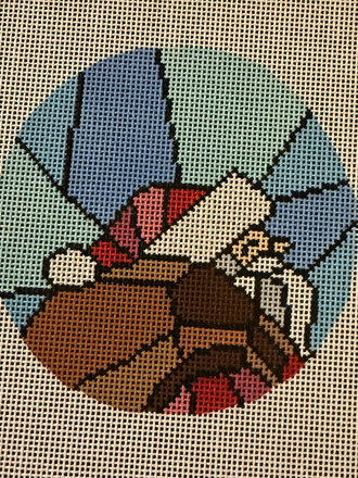 Jessica Tongel Designs JTD158 Stained Glass Santa