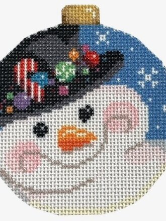 Needlepoint To Go TS310 Top Hat Snowman Ball Ornament