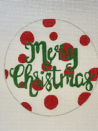 Officially Needlepoint APCH02 Merry Christmas Ornament