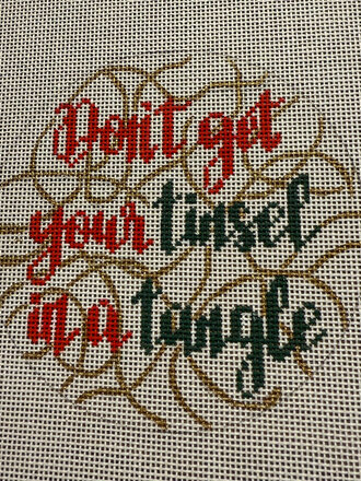 Officially Needlepoint APCH12 Don't Get your Tinsel...